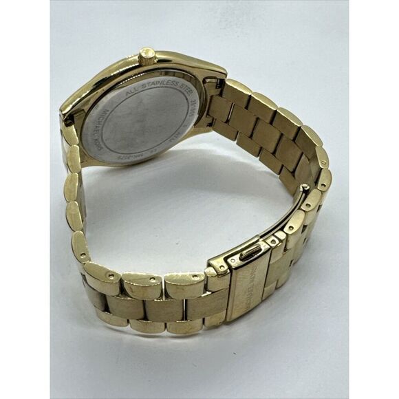 Michael Kors Slim Runway MK3179 Women's Gold Tone Analog Dial Wrist Watch JNA650 - Picture 8 of 11